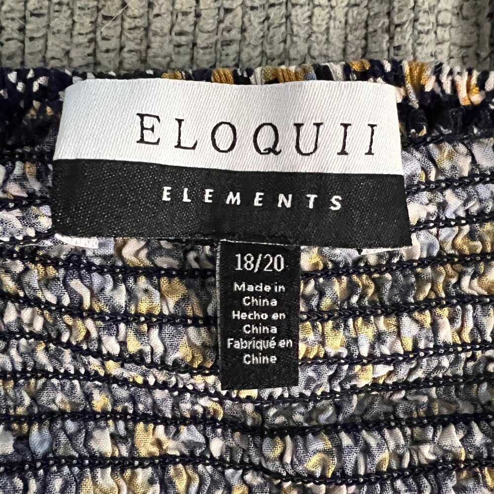 Eloquii Elements Mixed Dot Print Midi Dress W/ Sm… - image 5